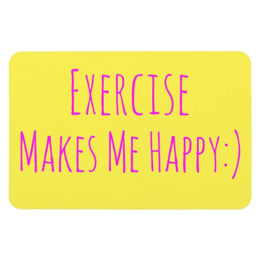 エクササイズで幸せになる マグネット (横)
