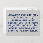 エクササイズと口保を閉じる ポストカード (正面/裏面)