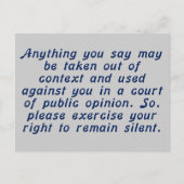 エクササイズと口保を閉じる ポストカード (正面)