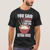 エクササイズと言っ考えたI余分な米Th Tシャツ (正面)