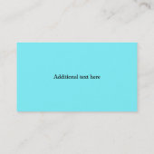 エクササイズのインストラクターの名刺 名刺 (裏面)