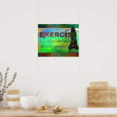 エクササイズのシルエット化 ポスター (キッチン)