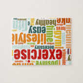 エクササイズのフィットネスのライフスタイル ジグソーパズル (横)