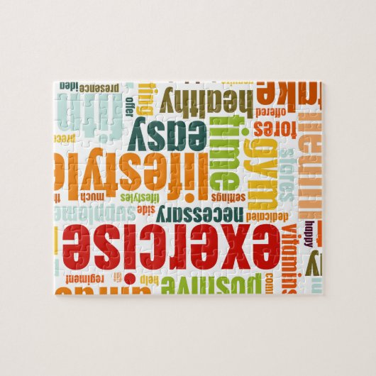 エクササイズのフィットネスのライフスタイル ジグソーパズル (横)