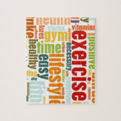 エクササイズのフィットネスのライフスタイル ジグソーパズル (縦)