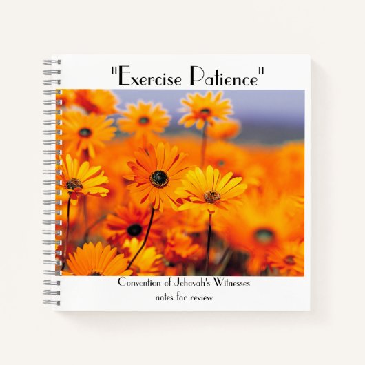 「エクササイズの忍耐」ノートブックデイジーの ノートブック (正面)