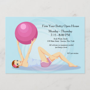 エクササイズの球のフィットネスの招待状 招待状