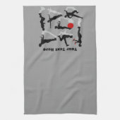 エクササイズは計算します(名前入り) キッチンタオル (縦)