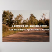 エクササイズやる気を起こさせる引用文 – 物理トレーニング ポスター (正面)