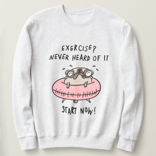 エクササイズプリン スウェットシャツ (デザイン正面)