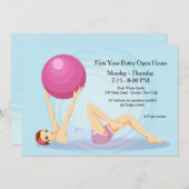 エクササイズボール フィットネス ご招待 招待状 (正面/裏面)