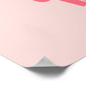 エクササイズモチベーション燃えるベビーピンク ポスター (角)