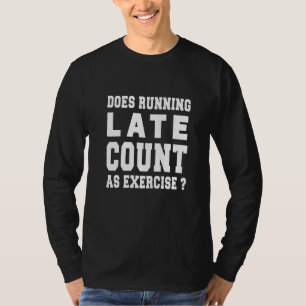 エクササイズランニングのグラフとして遅延数ランニングを計算する Tシャツ