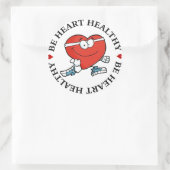 エクササイズランニングはハートに最適 ラウンドシール (バッグ)