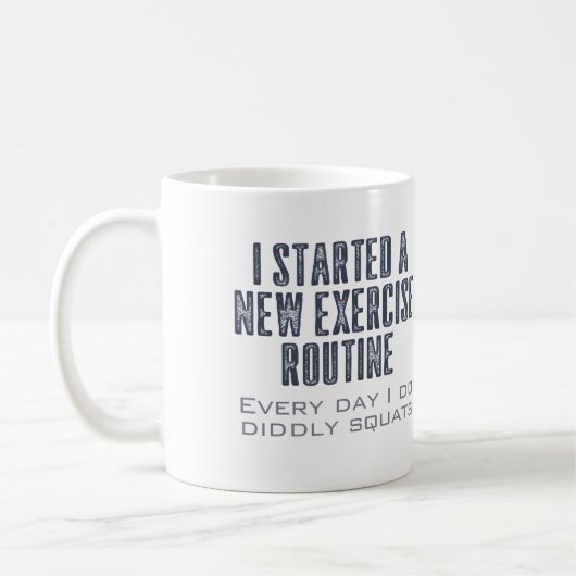 エクササイズルーティンおもしろい引用文 コーヒーマグカップ (左)