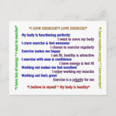 エクササイズ前向きの主張 ポストカード (正面)