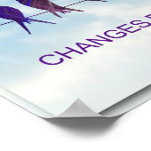 エクササイズ引用文とBirds and Sky Collage 2 ポスター (角)