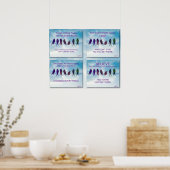 エクササイズ引用文とBirds and Sky Collage 2 ポスター (キッチン)