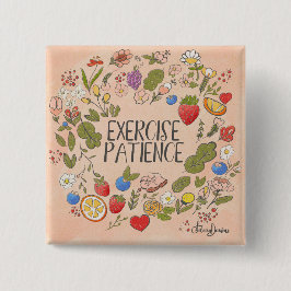 エクササイズ忍耐ボタン 缶バッジ