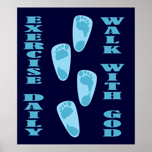 エクササイズ毎日 – 神と共に歩く（マット11:28-30） ポスター (正面)