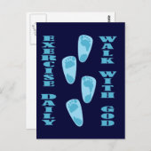 エクササイズ毎日 – 神と共に歩く(マット11:28-30) ポストカード (正面/裏面)