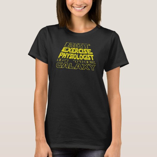エクササイズ生理学者宇宙裏面デザイン Tシャツ (正面)