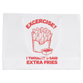 エクササイズ私は考え余分なフライを言った – フライス愛 ラージペーパーバッグ (裏面)