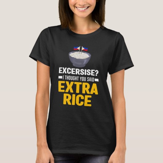 エクササイズ私考えは余分な米パンダApparと言った Tシャツ (正面)