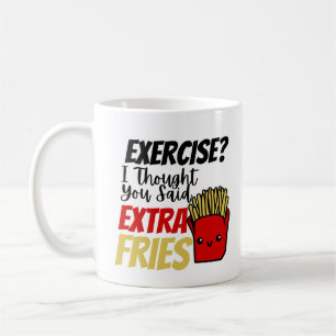 エクササイズ考えはExtra Fries コーヒーマグカップ