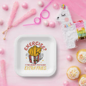 エクササイズ考えはExtra Fries ペーパープレート (パーティー)