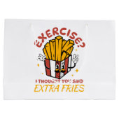 エクササイズ考えはExtra Fries ラージペーパーバッグ (裏面)
