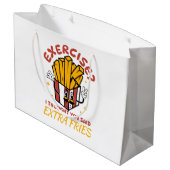 エクササイズ考えはExtra Fries ラージペーパーバッグ (裏面アングル)