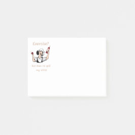 エクササイズ?しかし、私は私のワインおもしろい引用文 ポストイット