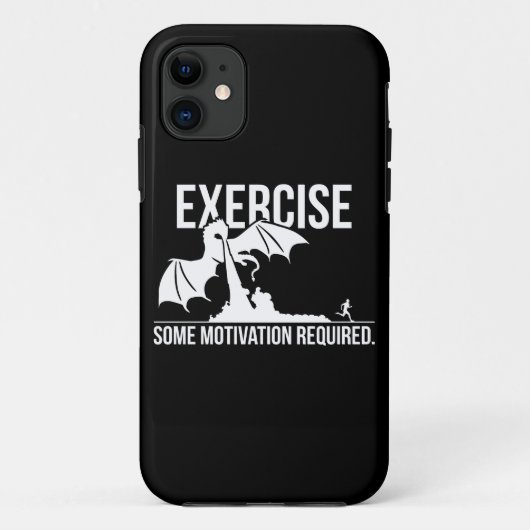 エクササイズ、やる気が必要、ドラゴン – おもしろい Case-Mate iPhoneケース (裏面)