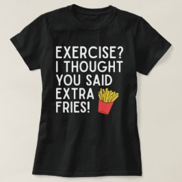 エクササイズ エクストラ フライド Funny ジム ワークアウト Tシャツ