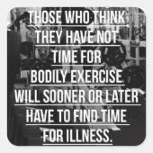 エクササイズ-トレーニング やる気を起こさせる スクエアシール (正面)