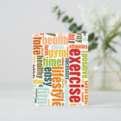 エクササイズ フィットネス ライフスタイル ポストカード (スタンド正面)