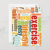 エクササイズ フィットネス ライフスタイル ポストカード (正面/裏面)