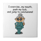 エクササイズ、プッシュ、ジャンプユーモア タイル (正面)