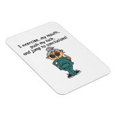 エクササイズ、プッシュ、ジャンプユーモア マグネット (右側)