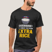 エクササイズ 余ったお米だと思った パンダ Tシャツ (正面)