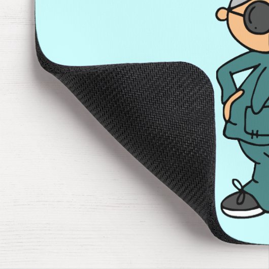 エクササイズ、押し、ジャンプのユーモア マウスパッド (コーナー)