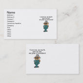 エクササイズ、押し、ジャンプのユーモア 名刺 (正面/裏面)