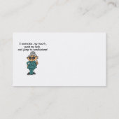 エクササイズ、押し、ジャンプのユーモア 名刺 (裏面)