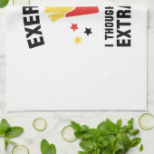 エクササイズ?私は考え余分なフライドポテトを言った キッチンタオル (折り畳み)