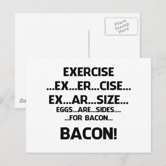 エクササイズ。.BACON ポストカード (正面/裏面)