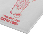 エクササイズ I thought u said extra fries - フライドポテト大好き カッティングボード (角)