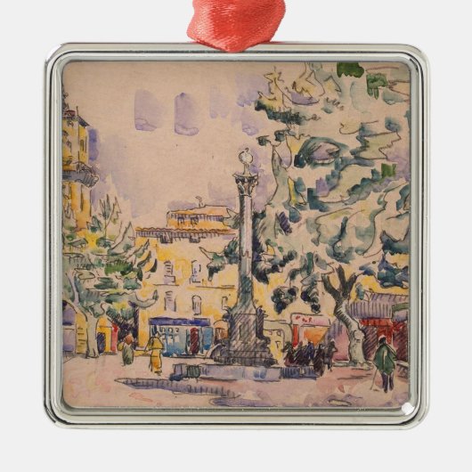 エクサンプロバンスのホテルde Villeの正方形 メタルオーナメント (正面)