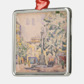 エクサンプロバンスのホテルde Villeの正方形 メタルオーナメント (左)