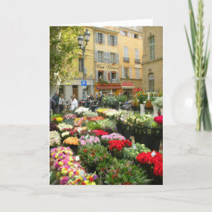 エクサンプロバンス、フランスの花の市場 カード